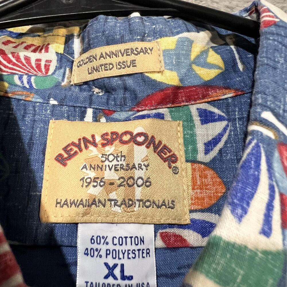 Reyn Spooner Shirt Mens XL Sailboat Print Hawaiian Traditions 50th Anniversary - Picture 5 of 7